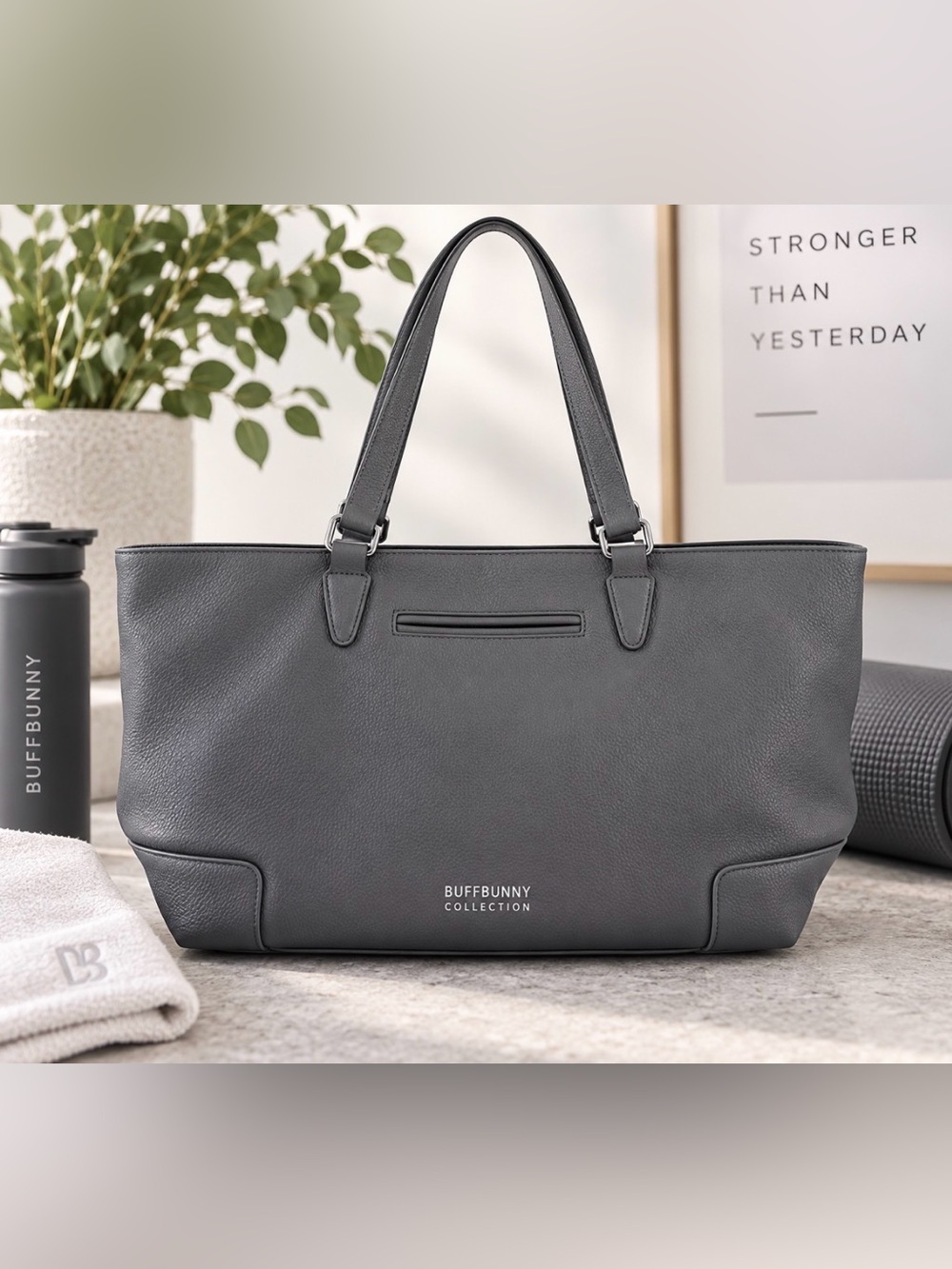 BuffBunny Game Changer Gym Tote Bag Gray